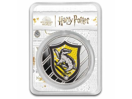 harry potter 1 oz silver houses hufflepuff colorized with tep 296170 slab