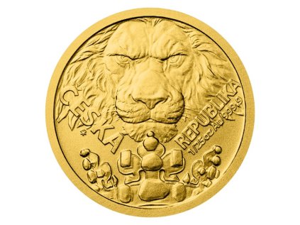 Zlatá mince 1/25 oz Český lev 2023