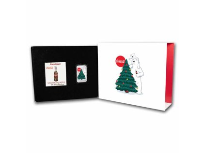 coca cola 2 piece ornament set w 1 oz silver bar 278710 slab