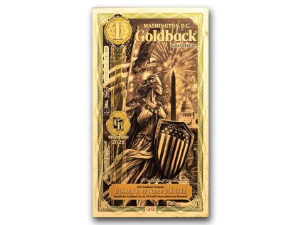 1 washington d c goldback gold note 24k 324919 obv