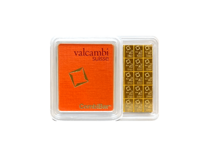 Zlatý slitek 50 g Valcambi Combi bar