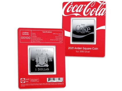 Stříbrná mince 1 oz Coca-Cola Arden Square 2021 Proof TEP