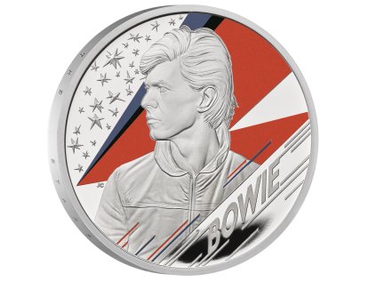 Stříbrná mince 1 oz David Bowie Music Legends 2020 Proof Kolorovaný  Hudební legendy David Bowie