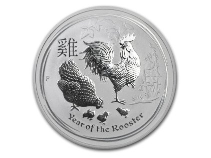 Stříbrná mince 1 oz Lunární série II Kohout 2017