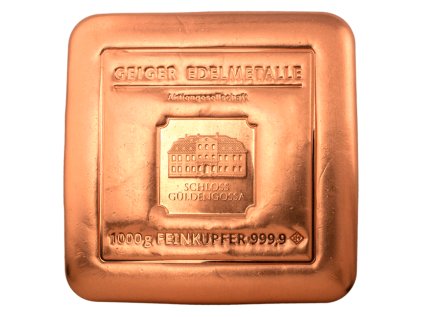 Copper bar Geiger original 1000 g casted .9999