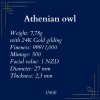 Stříbrná mince 1/4 oz Athenian Owl Pozlacená Limitovaná edice