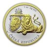 Stříbrná mince 1 oz Český lev 2017 Zlacená v etui