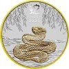 Stříbrná mince 1 oz Lunární série III 2025 Rok hada zlacený