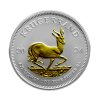 Stříbrná mince 1 oz Krugerrand zlacená