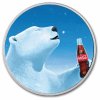 coca cola 1 oz silver polar bear colorized round 278706 rev