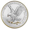 Stříbrná mince 1 oz US Silver Eagle  2025 BU zlacený