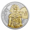 Stříbrná mince 1oz Egyptský bůh RA - Zlacená limitovaná edice