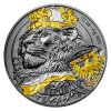 Stříbrná mince 10 oz Český lev 2025 Zlacená Antique Finish