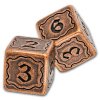 copper gaming dice w leather bag numbered design 304994 obv