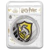 harry potter 1 oz silver houses hufflepuff colorized with tep 296170 slab