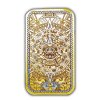 1 oz silver bar gilded 24k gold aztec stone