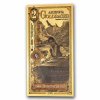 2 arizona goldback aurum gold foil note 24k 321896 slab