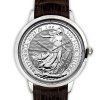 silver britannia leather watch 321589 slab