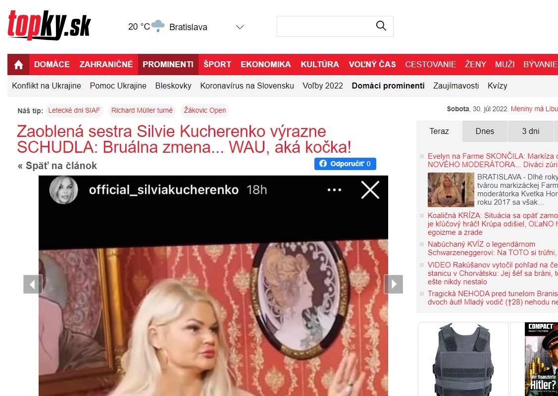 Zaoblená sestra Silvie Kucherenko výrazne SCHUDLA: Bruálna zmena... WAU, aká kočka!