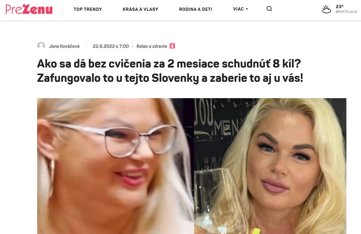 Ako sa dá bez cvičenia za 2 mesiace schudnúť 8 kíl? Zafungovalo to u tejto Slovenky a zaberie to aj u vás!