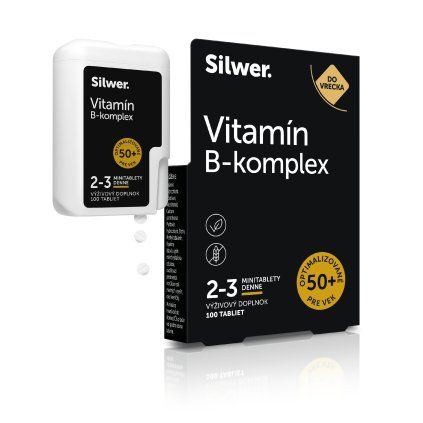 Minitablety Vitamín B-komplex – balenie s dávkovačom minitabliet