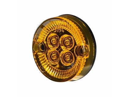 Svítilna LED 12/24V oranžová kulatá