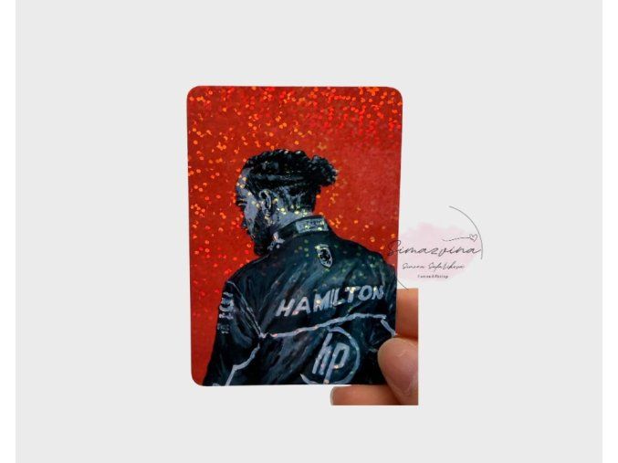 HAM red - Samolepka třpytivá