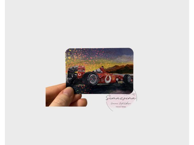 "Ferrari sunset" - Samolepka třpytivá