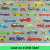 auta na světle šedé