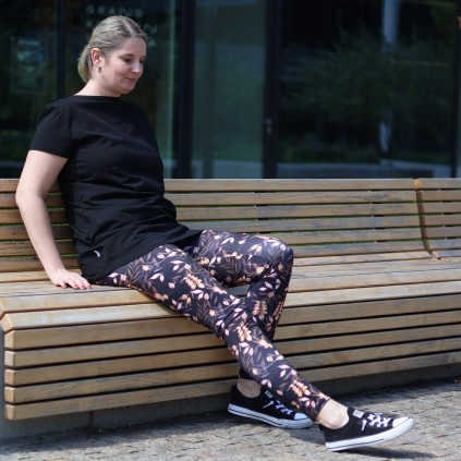 Legíny lístky na černé