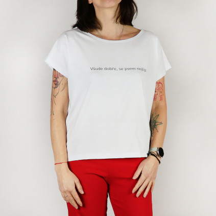 tričko Všude dobře, se psem nejlíp