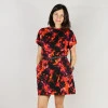šaty Ella červené květy 3