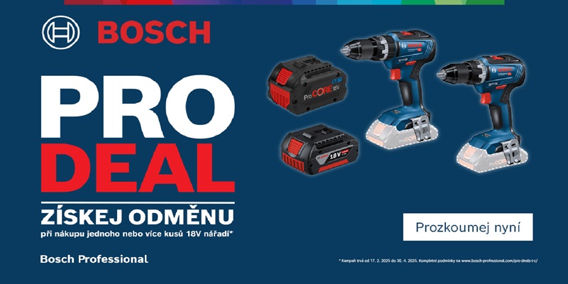BOSCH PRO DEAL - získej odměnu za nákup