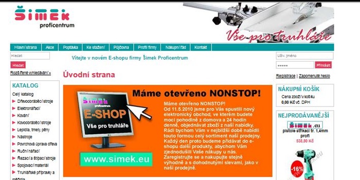 Historie e-shopového řešení Simek.eu od 2010 do 2024