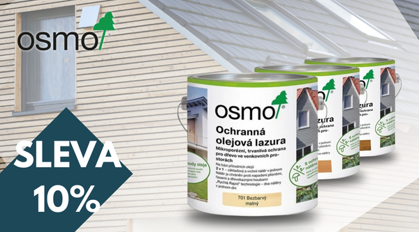 OSMO OCHRANNÉ OLEJOVÉ LAZURY S 10% SLEVOU