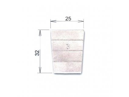 B&V klínek č. 3, 25 x 32 mm