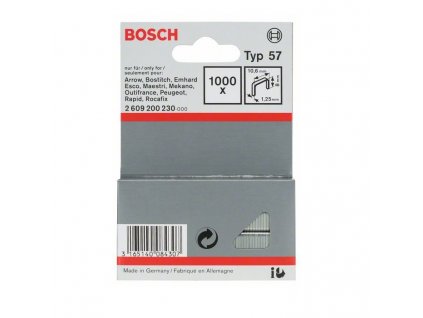193479|||Hlavní obrázek Bosch sponky do sponkovačky z plochého drátu, typ 57 - 10,6 x 1,25 x 8 mm