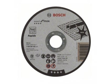 193432|||Hlavní obrázek Bosch řezný kotouč Expert for Inox Rapido 125 x 1 x 22,23 mm