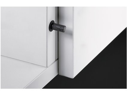 Hettich Push to open Magnet, pro zavrtání, s krátkým zdvihem, antracit