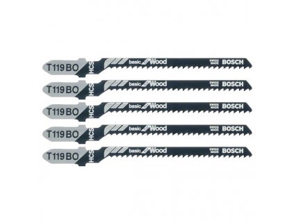 160258|||Hlavní obrázek Bosch Pilový plátek do přímočaré pily T 119 BO 5ks
