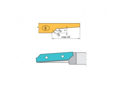 151524|||Hlavní obrázek Rh+ nůž spodní profilový B VP-45 HW