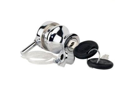 Hk zámek na sklo SISO 689, chrom, 2 klíče