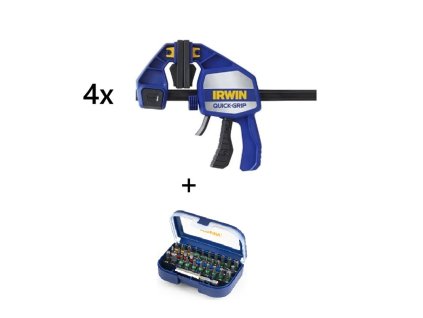 hlavni obrazek irwin sada 4 ks jednorucnich sverek quick grip xp darek