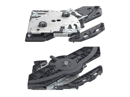 383843|||Hlavní obrázek Hettich FurnSpin S s horní funkcí Push to open Silent, vestavná pozice levá