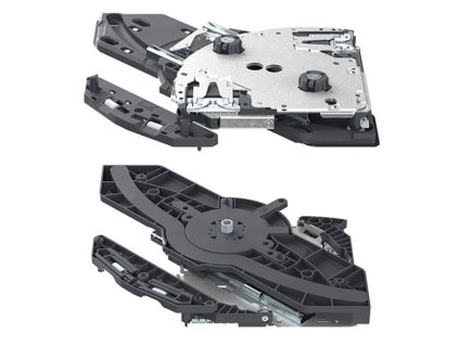 383960|||Hlavní obrázek Hettich FurnSpin S s horní funkcí Push to open Silent, vestavná pozice pravá