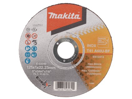 Makita E-03040 řezný kotouč na nerez 125 x 1 x 22.23 mm