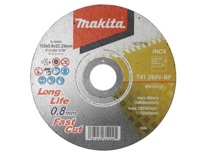 Makita E-22953 kotouč řezný na nerez 125 x 0.8 x 22.23 mm
