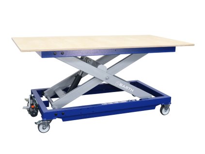 Barth výškově přestavitelný mobilní stůl H 850 s pracovní deskou, 2000 x 1015 mm