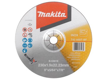 Makita B-64618 řezný kotouč na nerez 230 x 1,9 x 22,23 mm