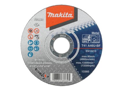 Makita řezný kotouč na kov 115 x 1,6 x 22,23 mm